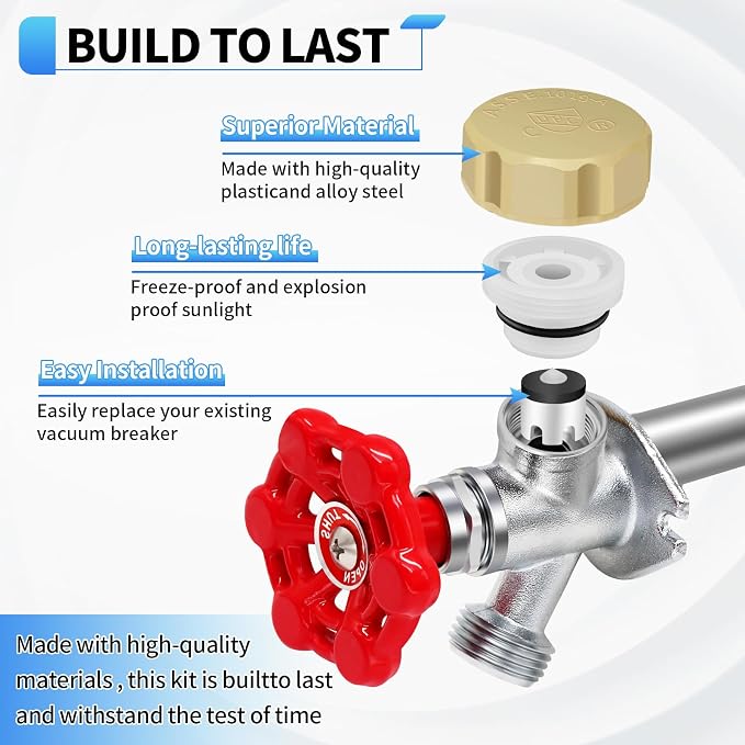 Outdoor Faucet Repair Kit, ASSE 1019-A Vacuum Breaker Outside Faucet Repair Kit - Image 3
