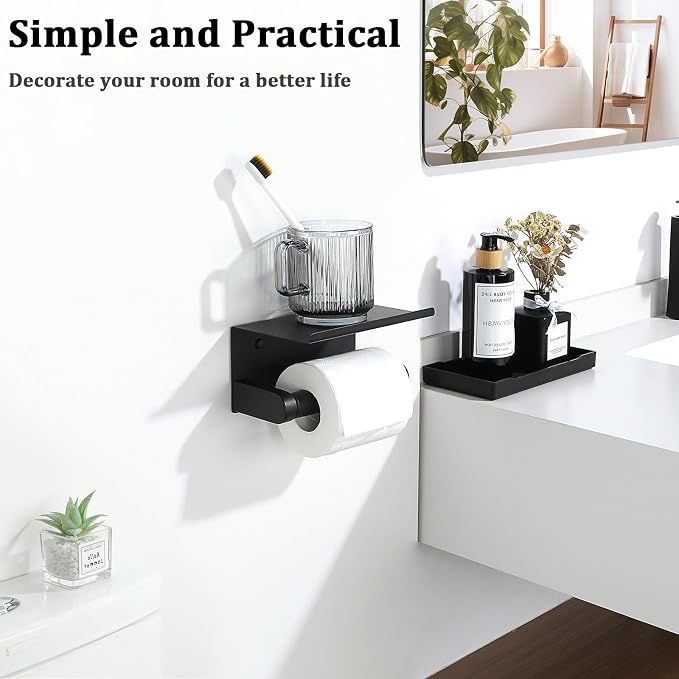 Alise Black Toilet Paper Holder - Image 2