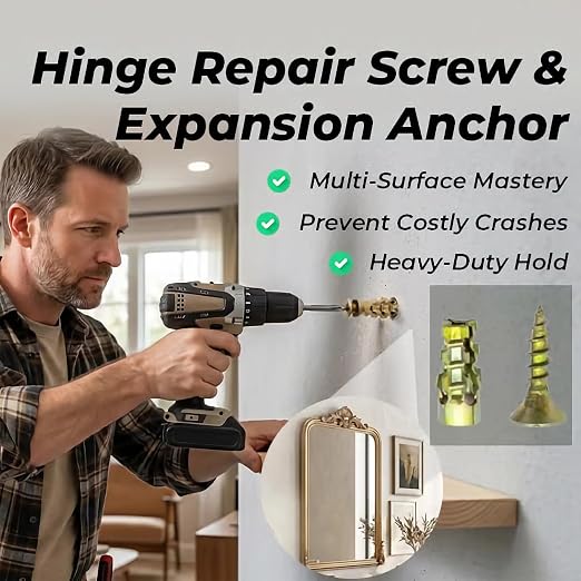 Short Expansion Screws Set for Cabinet Hinge Repair Stripped Thread Restoration - Image 2