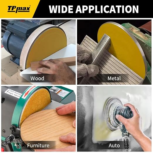 6-Inch 60-Grit Gold PSA Sanding Discs, 30 Pack – Pro-Grade Self-Adhesive - Image 7