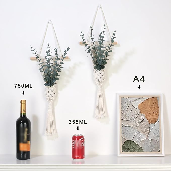 Macrame Hanging Plant Boho Wall Decor - Image 5