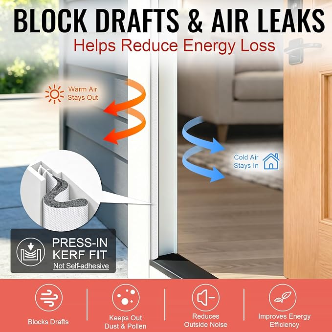 Litaibai 60 ft Kerf Weather Stripping Door Seal - Image 3
