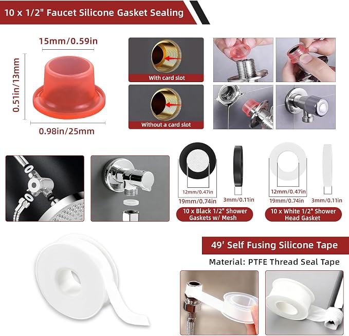 39PCS Plumbing Tool and Sink Wrench Set, Faucet tool - Image 8