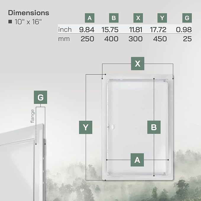 Vent Systems Access Panel for Drywall 10 x 16 Inch - Image 2