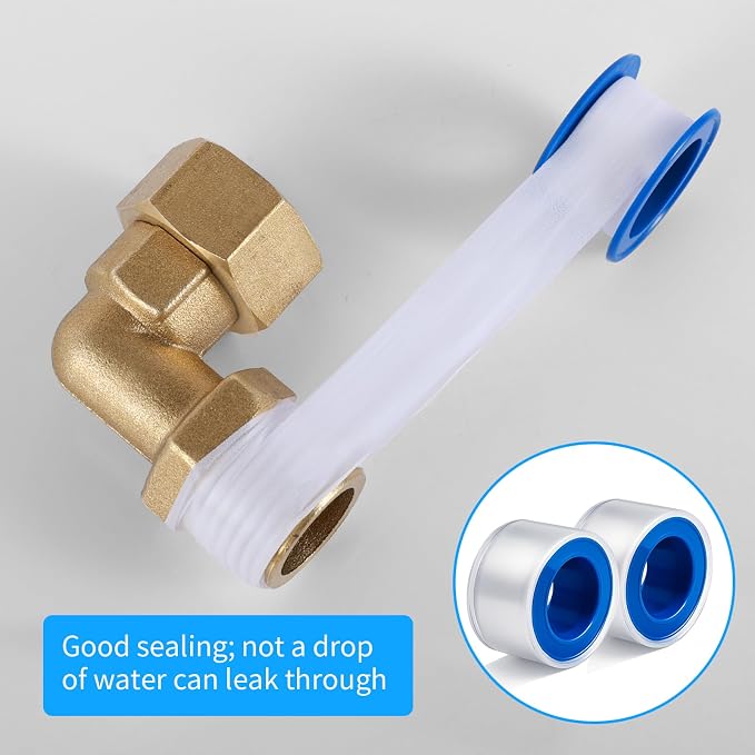 G1/2 Brass Clawfoot Tub Faucet Elbow Adapters, 90° Water Hose Elbows | 1 Pair - Image 7