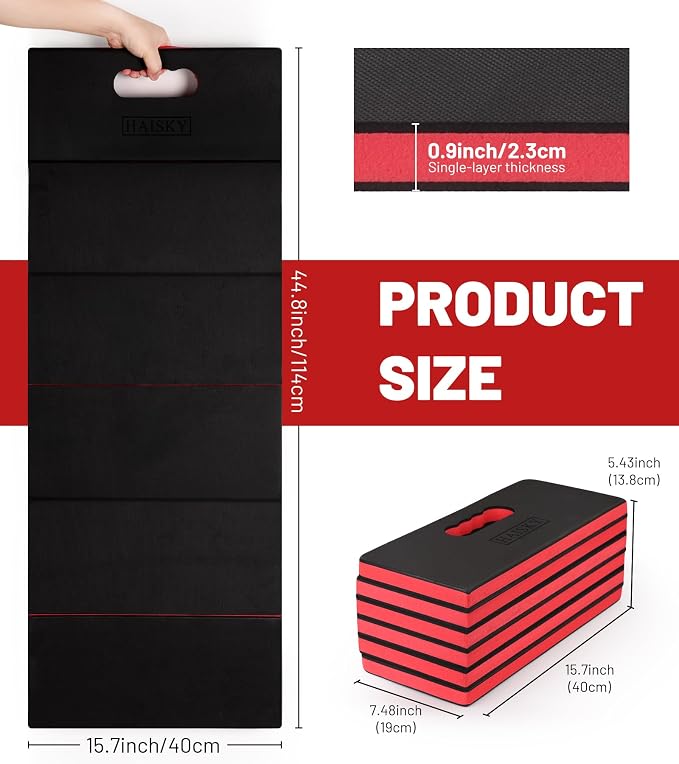 Foldable Mechanic Mat Kneeling Pad, 0.9" Extra Thick EVA Foam - Image 2