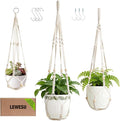 LEWESU 3 Pack Macrame Plant Hanger Indoor 3 Different Sizes Hanging Planter by Unknown