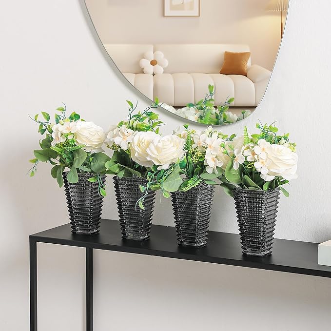 MCMCNCUIU Crystal Vases Set of 4, Crystal Vase - Image 2