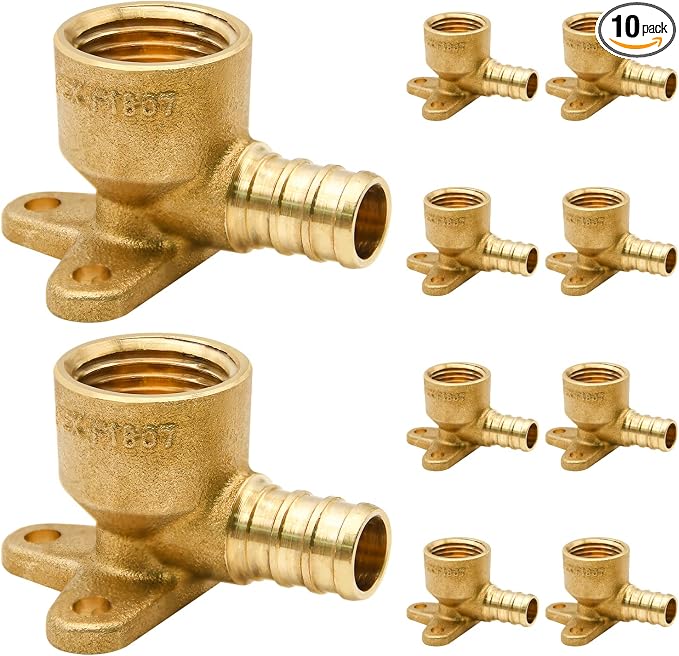 10pcs Drop Ear Elbow Fitting, PEX 1/2" x 1/2" NPT Female Threaded Fitting | by RUBY.Q