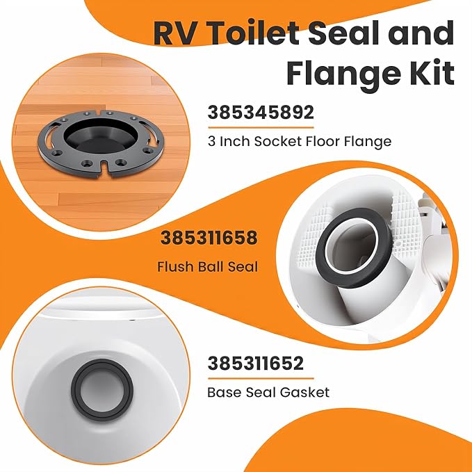 385345892 Waste Ball Seal Kit For RV 320 300 R34120 Toilet Seal Replaces - Image 6