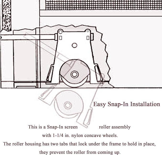 Lower Sliding Screen Door Roller Assembly Fits Andersen Gliding Screens Part - Image 5