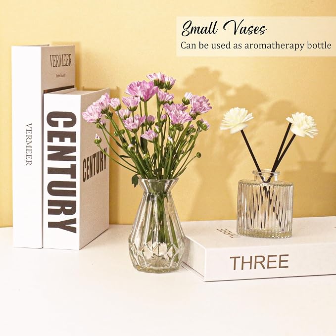 36Pcs Bud Vases Set Small Vintage Glass Bottles Clear Bud Vases in Bulk - Image 4