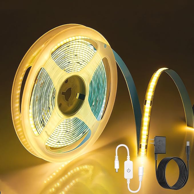 ZSLAIFU COB LED Strip Light 24V, 16.4ft Touch Dimmable LED Light Strip by ZSLAIFU