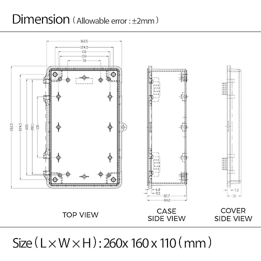 Junction Box IP67 Waterproof Electrical Box ABS Plastic Hinged Shell - Image 7