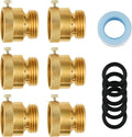 6-Pack Hose Bib Vacuum Breaker, 3/4 Inch GHT Backflow Preventer | Solid Brass by SUNGATOR