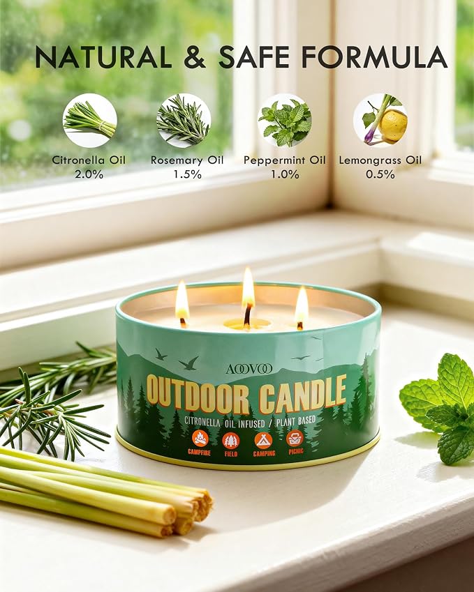 AOOVOO Citronella Candles Outdoor - Image 3