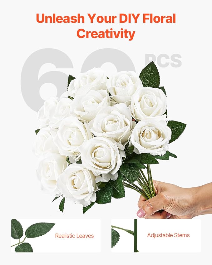 VEVOR Artificial Flowers, Home Centerpieces Arrangements, Party Tables - Image 5