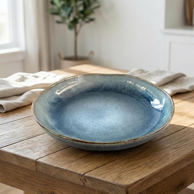 Decorative Bowls Large Ceramic Bowl fruit bowl，front entryway bowl | Irregular - Image 6