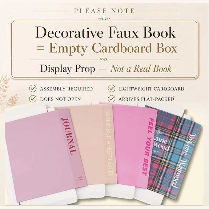 4 Pcs Decorative Books | Faux Velvet Coffee Table & Shelf Decor | Rich Moody - Image 2