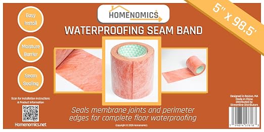 Waterproofing Membrane Seam Joint Band, Fleece-Backed Polyethylene Strip - Image 2