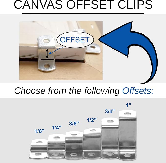 Canvas Clips 8-Pk: or Choose Your Length; Mirror Picture Frame or Artwork - Image 2