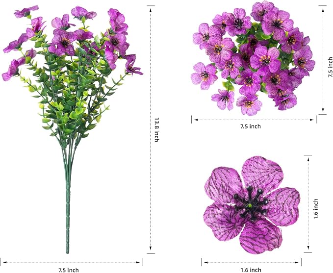 florisso Artificial Flowers for Outdoors Daisy 12 Bundles for Home | Faux - Image 5