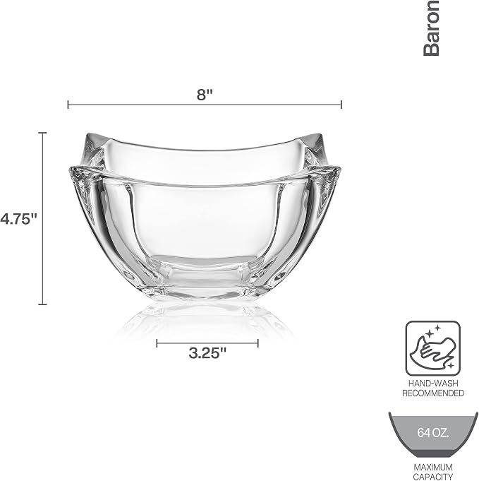 Mikasa Baron Crystal Square Bowl, 8 Inch - Image 3