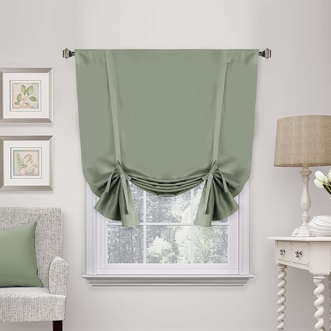 H.VERSAILTEX Blackout Tie Up Curtain Thermal Insulated Window Shade Light by HVERSAILTEX