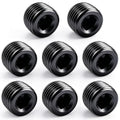 8PCS 1/2"NPT Male Pipe Plug Fitting Black Carbon Steel Pipe Plug Set Internal by Hmknana