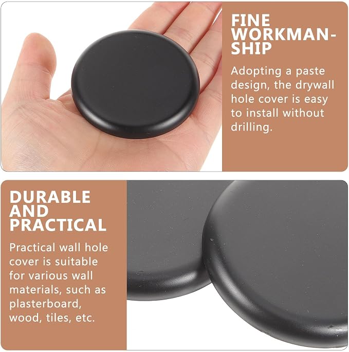 Zerodeko 2pcs Wall Hole Decorative Covers 2.4 Inch Round Abs Plastic Wall Hole - Image 8