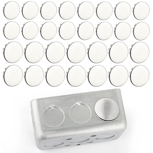 20PCS Seal Electrical Box Knockout in 2 Sizes, Removable Round Steel Instant by Unknown