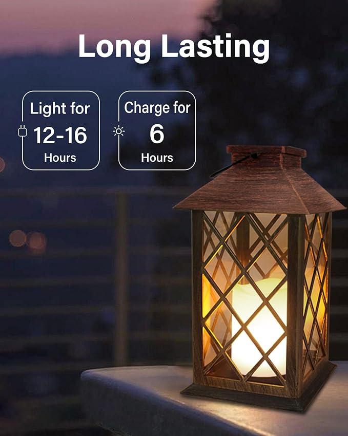 SHYMERY Solar Lanterns, Hanging Outdoor Lantern - Image 4