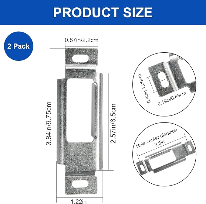 314301 RV Door Strike Plate, Camper Door Latches Replacement, 2 Pack | RV Door - Image 5