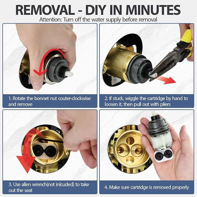 RP46463 Cartridge Replacement for Delta 17 Sereis Tub and Shower Dual Function - Image 7