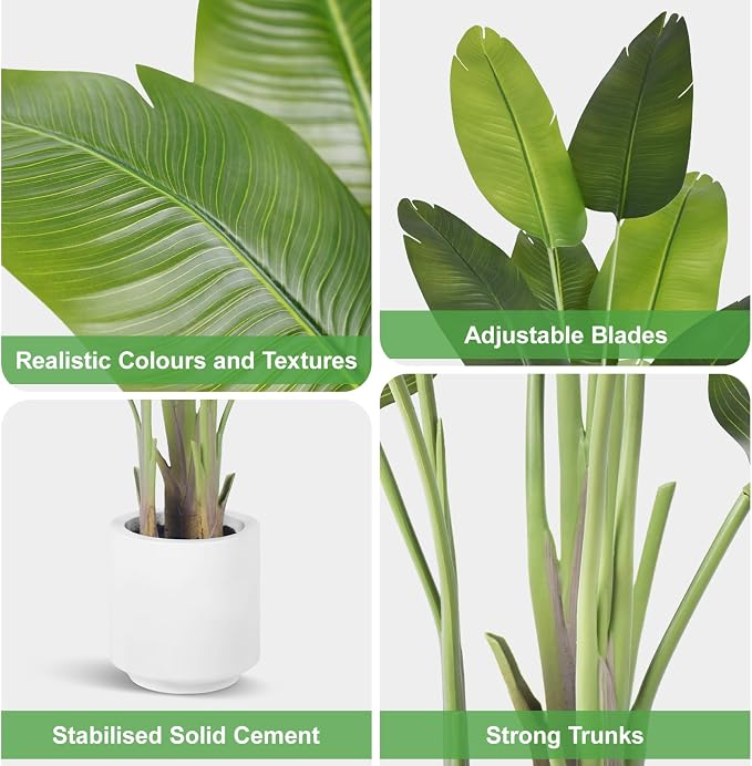 Artificial Bird of Paradise Plant 6Ft Tall Fake Tropical Palm Tree Large Fake - Image 6