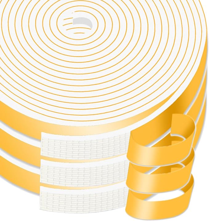 Weather Stripping Door Seal, High Density CR, 1/2 in x 1/8 in x 98 Ft | Air by MIKONIYA