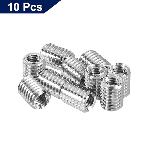 uxcell Thread Adapters Sleeve Reducing Nuts, Threaded Insert Repair Sleeve - Image 3