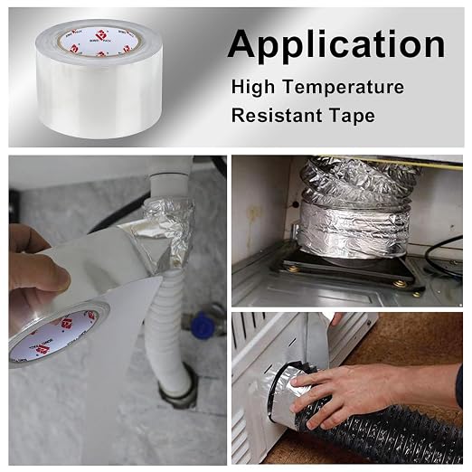 BOMEI PACK Aluminum Foil Tape, Heavy Duty Metal Duct Tape, High Temperature - Image 7