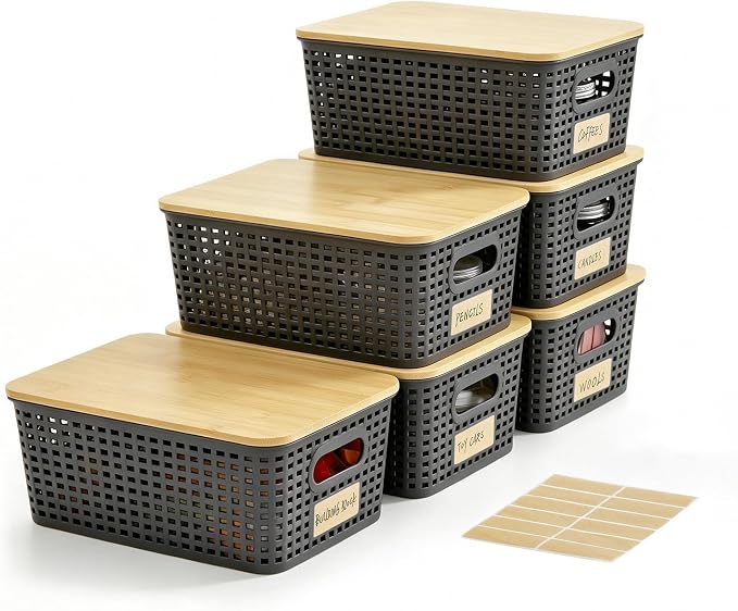 Small Plastic Storage Bins by Bagnizer