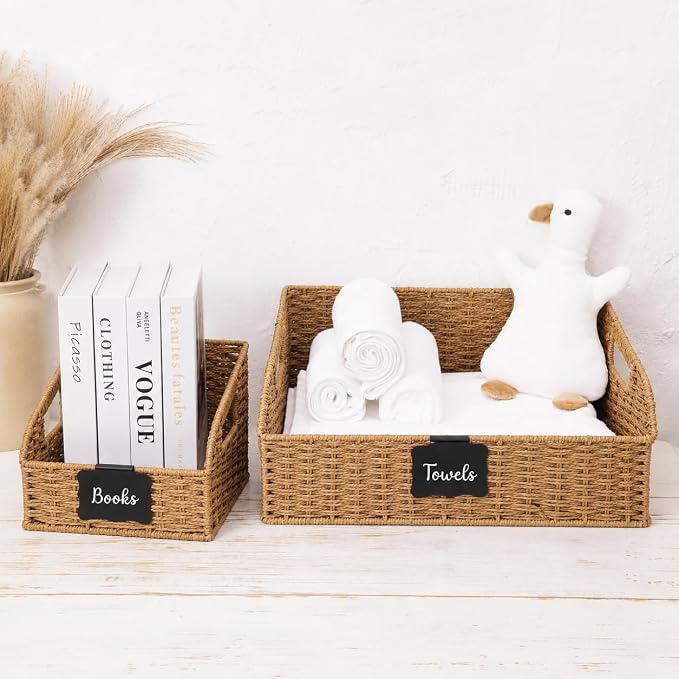 Pantry Organizers, Handwoven Large Wicker Baskets - Image 9