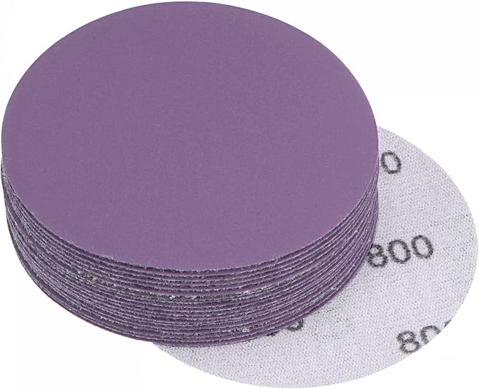 uxcell 20Pcs 3-Inch Purple Sanding Discs 800 Grits Hook and Loop Professional by uxcell