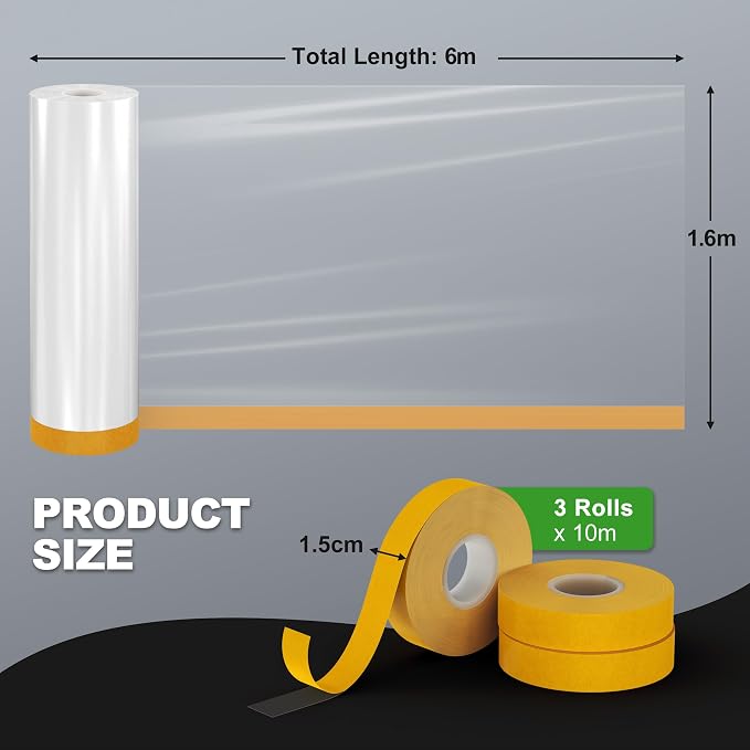 Window Insulation Kit, 63 Inch x 20FT Length Window Insulation Film - Image 5