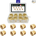 Brass Hex Bushing Reducer, 1/2" Male to 3/8" Female NPT Pipe Fitting | 8-pack by Unknown