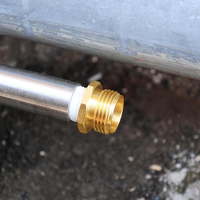 Garden hose adapter, 3/4" GHT to 1/2" NPT male connector, garden hose joint - Image 4