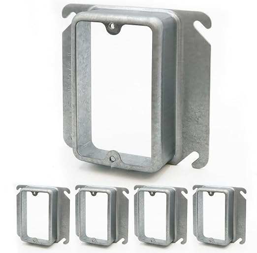 Airmont Products 1" Raised Mud Rings, Square Device Cover, 1-Gang Outlet Cover by AirmontProducts