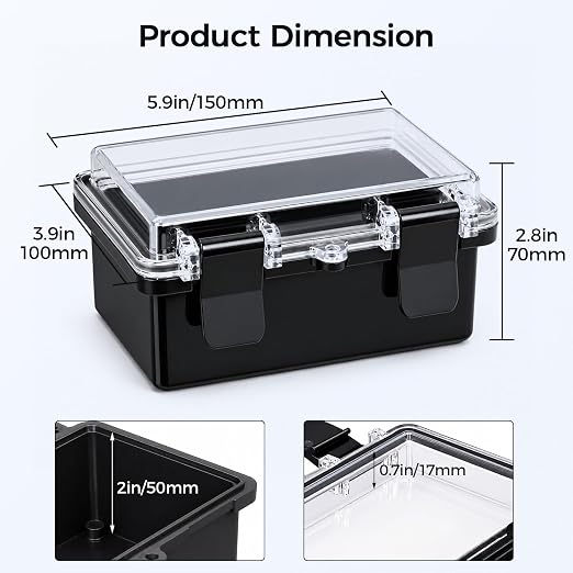 Junction Box IP67 Waterproof Electrical Box ABS Plastic Hinged Shell - Image 3