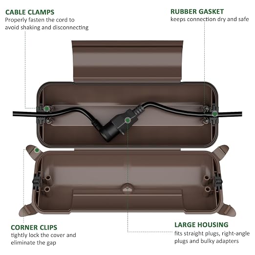 Outdoor Extension Cord Safety Cover, - Image 3