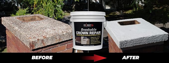 ChimneyRx 300014 Brushable Chimney Crown Repair – Elastomeric & Waterproof - Image 2