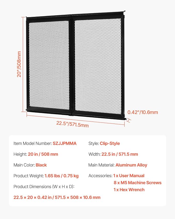 VEVOR RV Screen Door Protector, 22.5 x 20 inch Door Grille, Reinforced - Image 7