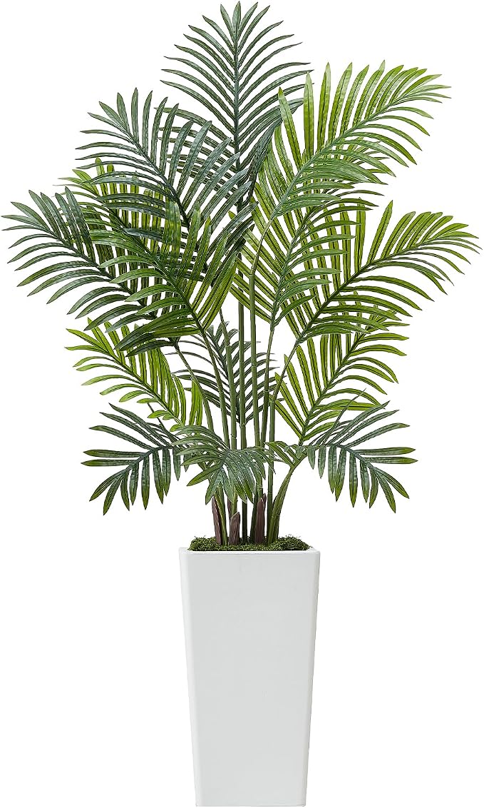 VEVOR Artificial Areca Palms 4 ft, 2 Pack Fake Palm Tropical Plants - Image 9